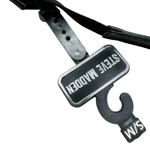 Womens Black & bronze gold chunky metal knot stretch belt avant garde size small - Picture 7 of 8